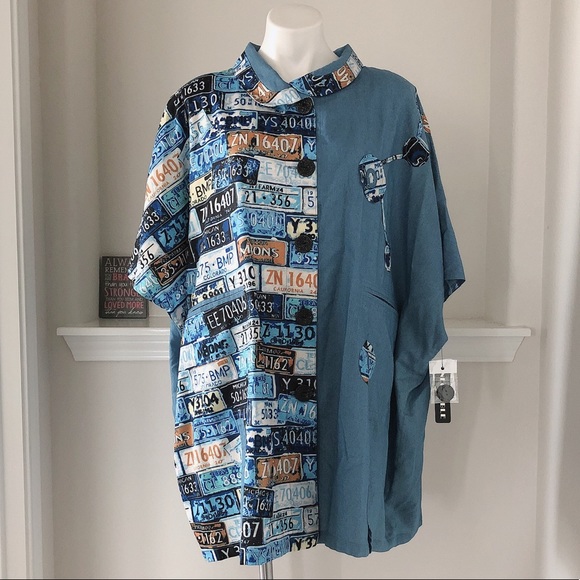 Neo Noble Cocoon Shirt License Plate Color Block Size L - Picture 12 of 13